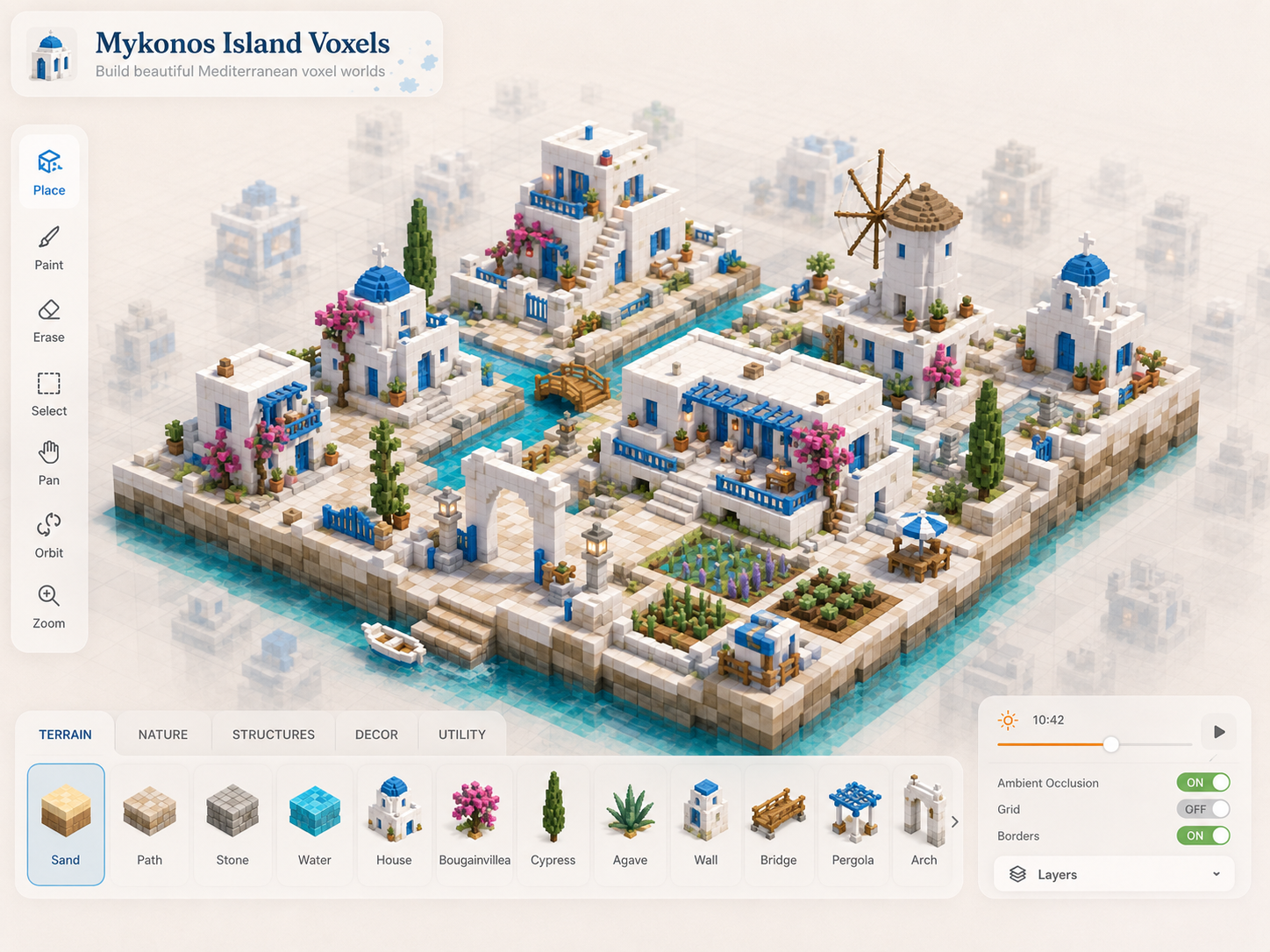 Mykonos Island Voxels screenshot